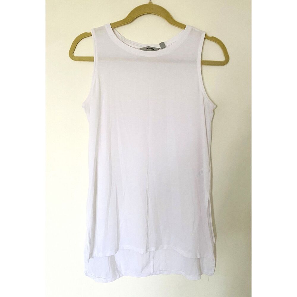 Athleta Sleeveless Tunic Top Stretchy Tencel Blend Side Split Activewear Sz XS